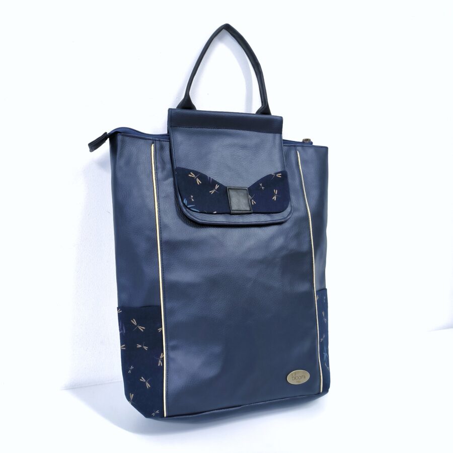 sac-dos-libelulle-bleu-cuir-vegan